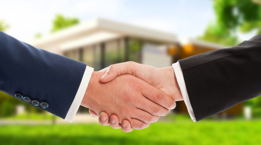 Two men shaking hands