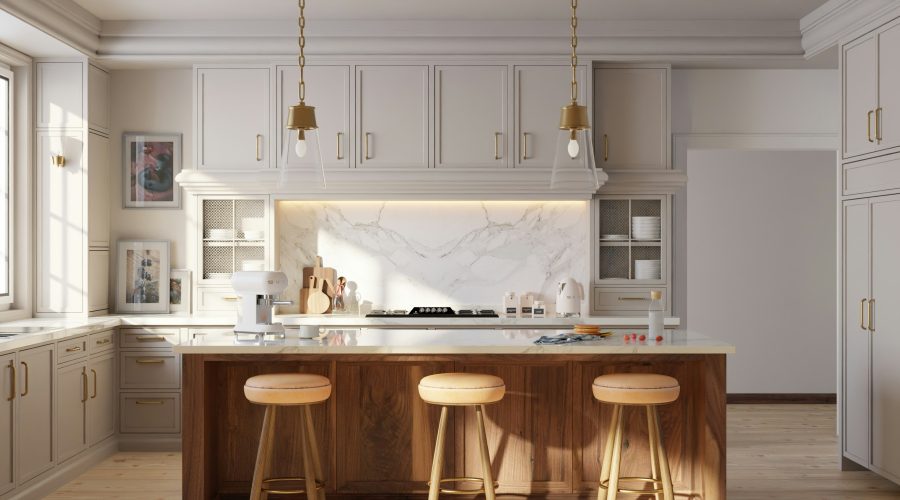 modern kitchen with natural, light elements